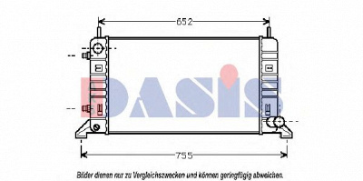 AKS DASIS 090180n -  Радиатор, охлаждение двигателя